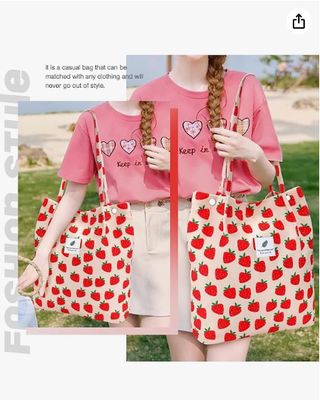 여자 여자, 큰 용량 코드루로이 재사용 식료품 배낭