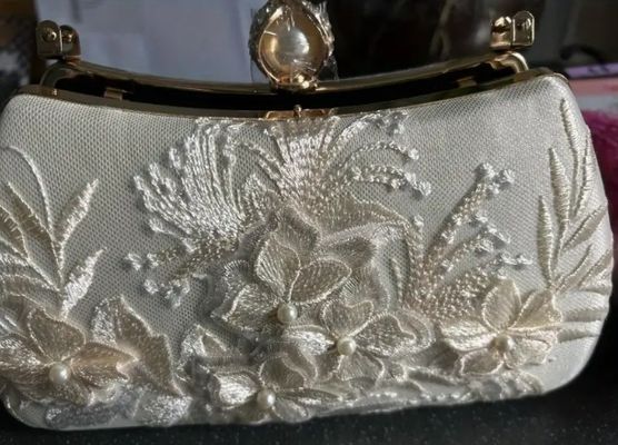 Red Evening Clutch Handbag No Pattern Style for Sophisticated Occasions