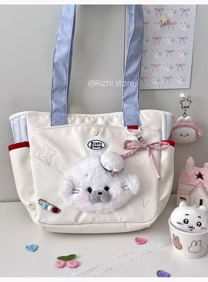 Original children's fun tote bag - cute bag for daily use, school bag for commuting, student backpack, messenger bag