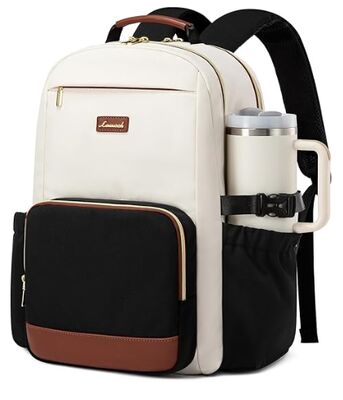 Laptop Backpack for Women with Pouch Pocket for Large Capacity Cup,15.6 Inch Teacher Nurse College Work Backpack Purse,Waterproof Laptop Bag Computer Back Pack for Trave