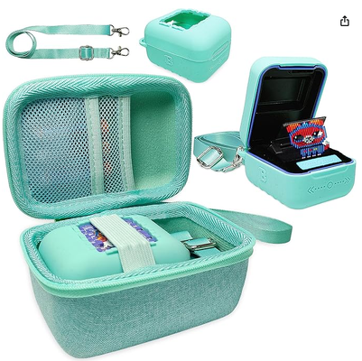 Silicone Cover and Hard Case Interactive Digital Pet | Bitzee 오리지널 가상 전자 애완동물 보호 케이스 란야드 포함 (틸)