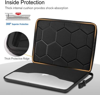 물 저항성 EVA 노트북 수 13 인치 보호 케이스 안전 운반을 위해 내구성 1680d 폴리에스터 표면을 특징