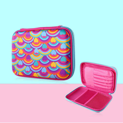 맞춤형 EVA 필통 휴대용 지퍼 디자인 가볍고 내구성이 뛰어난 재사용 가능한 친환경 문구 수납 가방 (어린이 및 학생용)