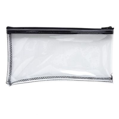 맑은 PVC 지퍼 은행 가방 방수 보관 가방 은행 수표 ID 카드 및 서류 보관 용품